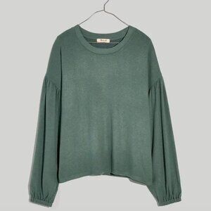 Madewell Shirt Long-Sleeve Size M Simply Sage Green Top Dreamiest Knit